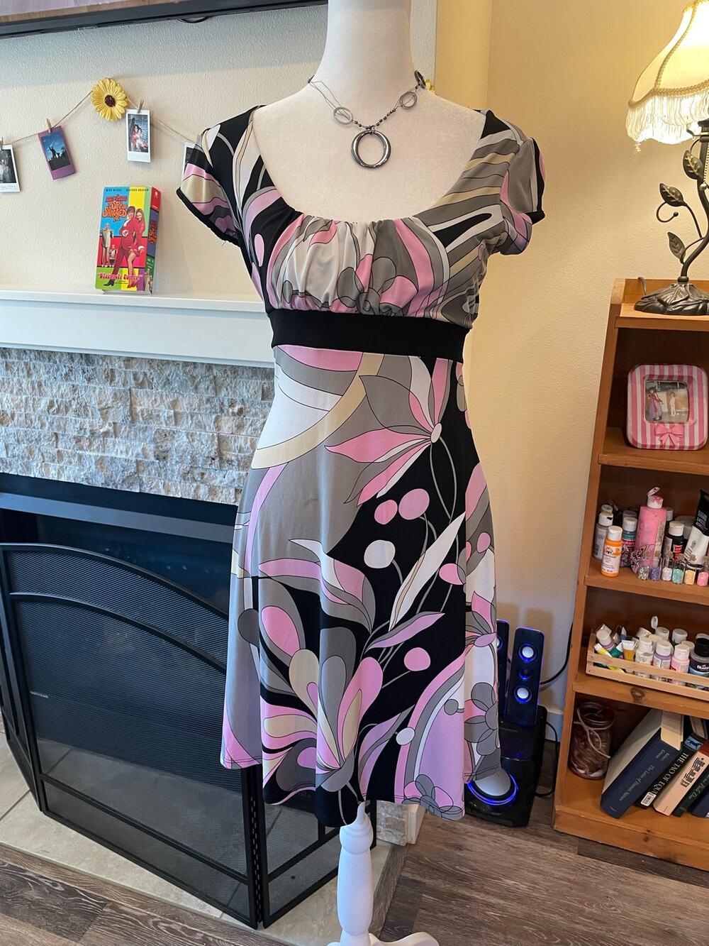 sushi flower paper tag y2k babydoll dress